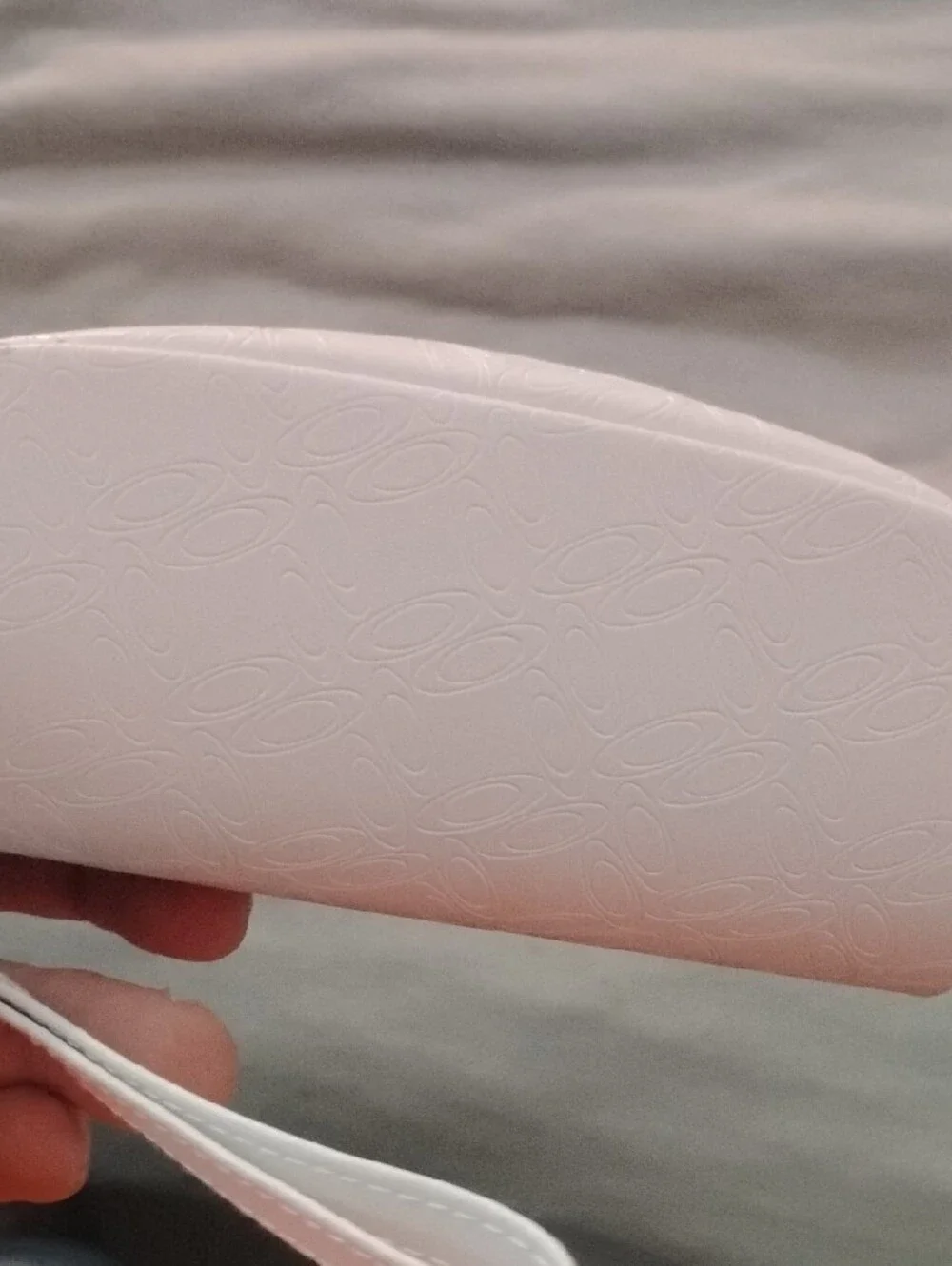 Oakley White Embossed Sunglasses Case with Wrist Strap